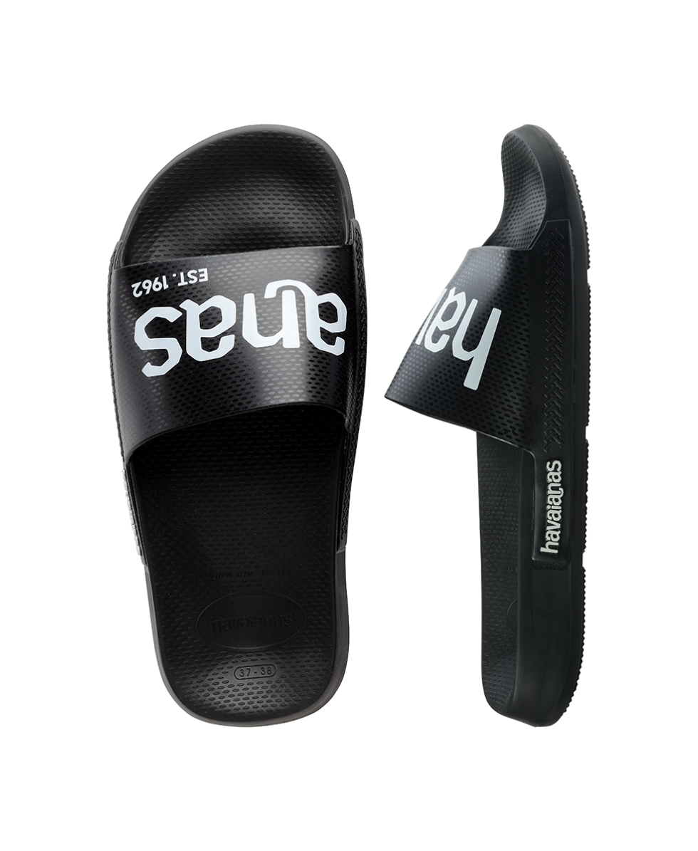 HAVAIANAS - CIABATTE UOMO - SLIDE CLASSIC LOGOMANIA - 4148124-1069 - BLACK