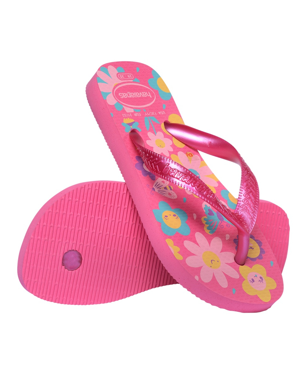 HAVAIANAS - INFRADITO JUNIOR - KIDS FLORES - 4000052-2933 - PINK FLUX/PINK GUM