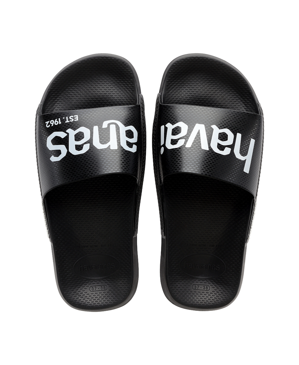 HAVAIANAS - CIABATTE UOMO - SLIDE CLASSIC LOGOMANIA - 4148124-1069 - BLACK