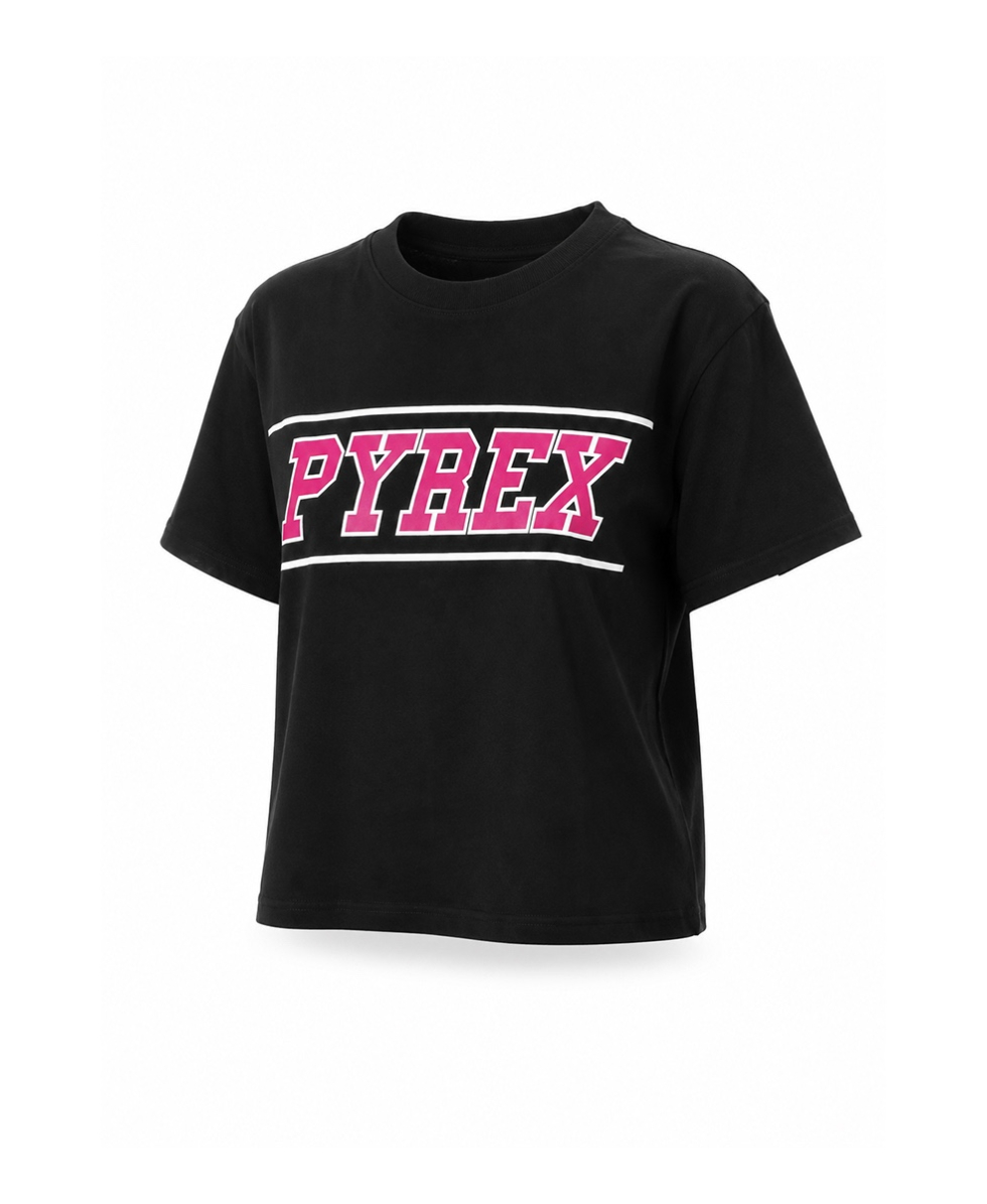 PYREX - T-SHIRT CORTA  DONNA - 19EPB40052 - BLACK/PINK