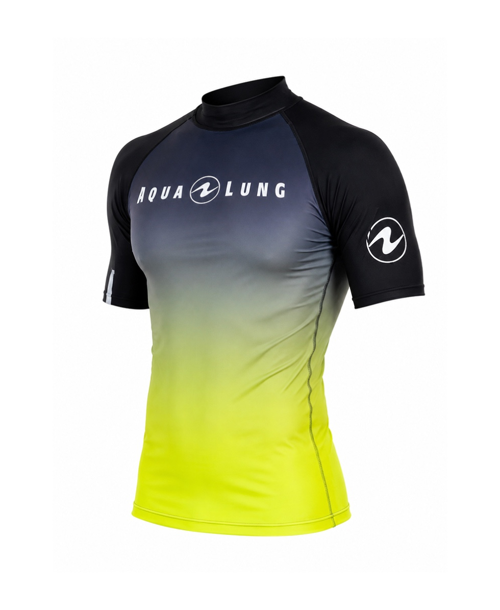 AQUALUNG - RASHGUARD NEW S/S - BLACK/LIME - A