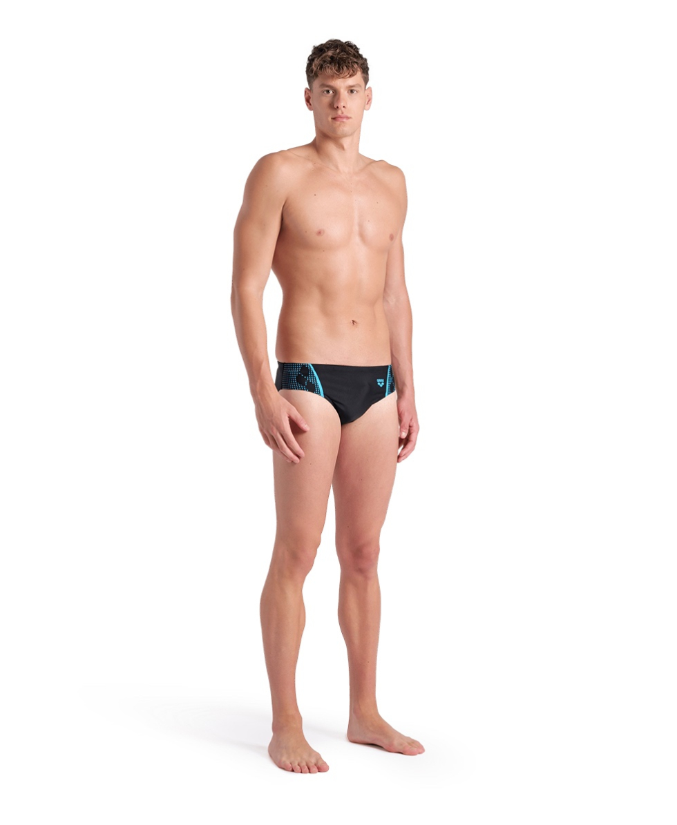 ARENA - SLIP UOMO - GRAPHIC SWIM BRIEF - 007620580 - BLACK/TURQUOISE