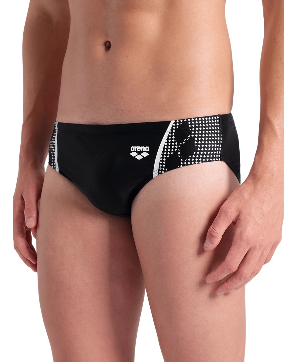 ARENA - SLIP UOMO - GRAPHIC SWIM BRIEF - 007620510 - BLACK/WHITE