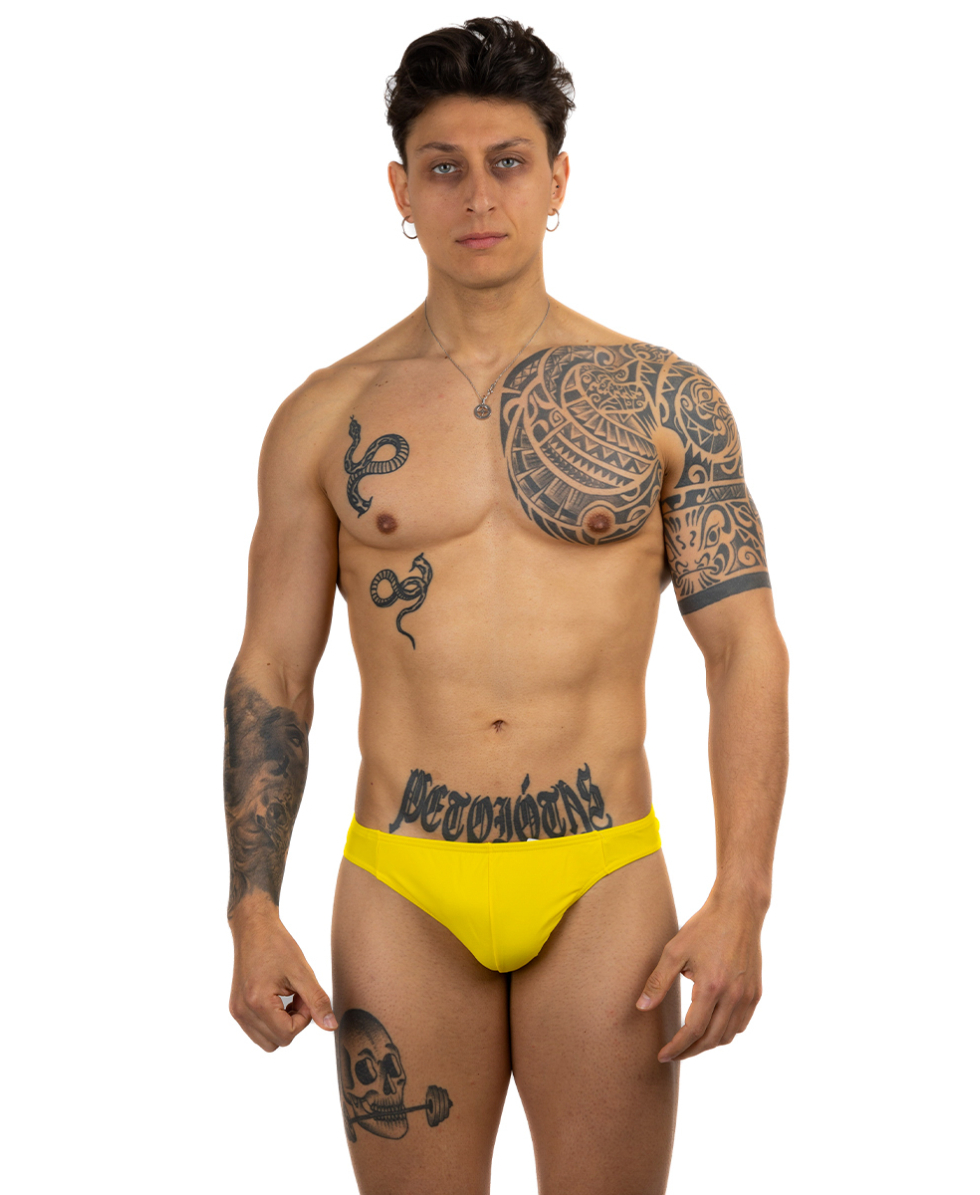 BODYBUILDER - COSTUME PERIZOMA - OLIMPIA 107 - 2cm - YELLOW