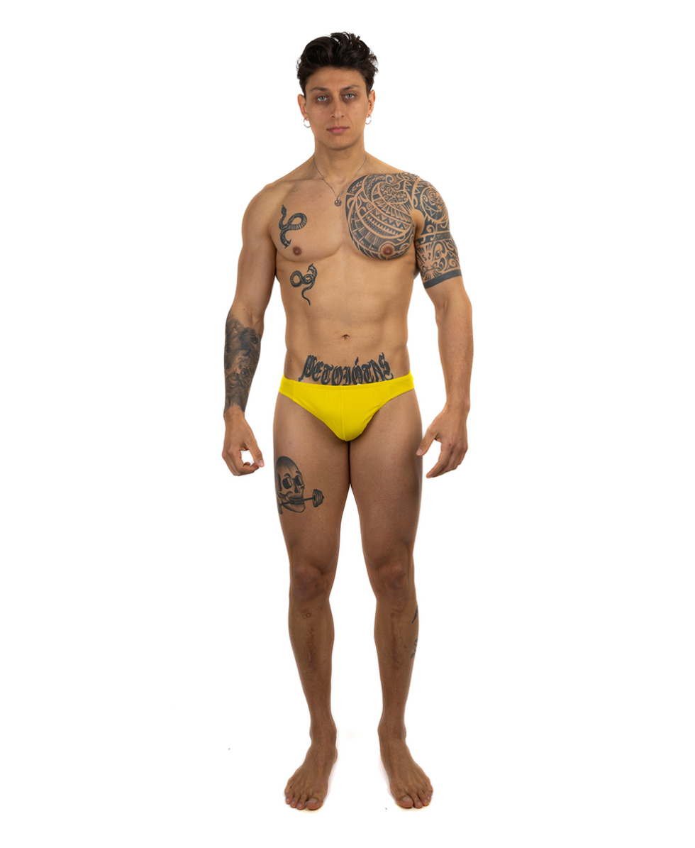 BODYBUILDER - COSTUME PERIZOMA - OLIMPIA 107 - 2cm - YELLOW