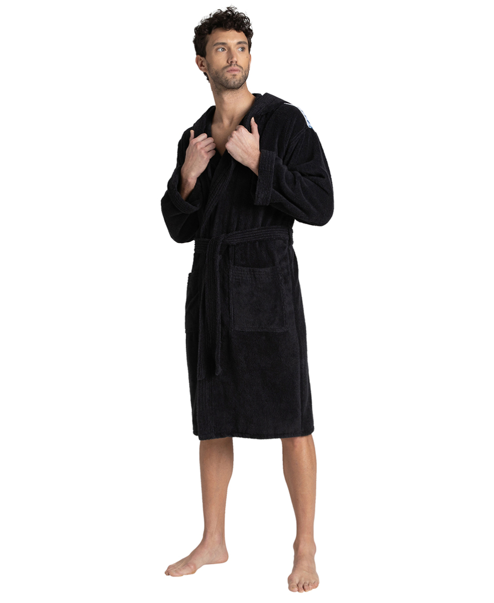 ARENA - ACCAPPATOIO SPUGNA UNISEX - CORE SOFT ROBE - 001756501 - BLACK/WHITE