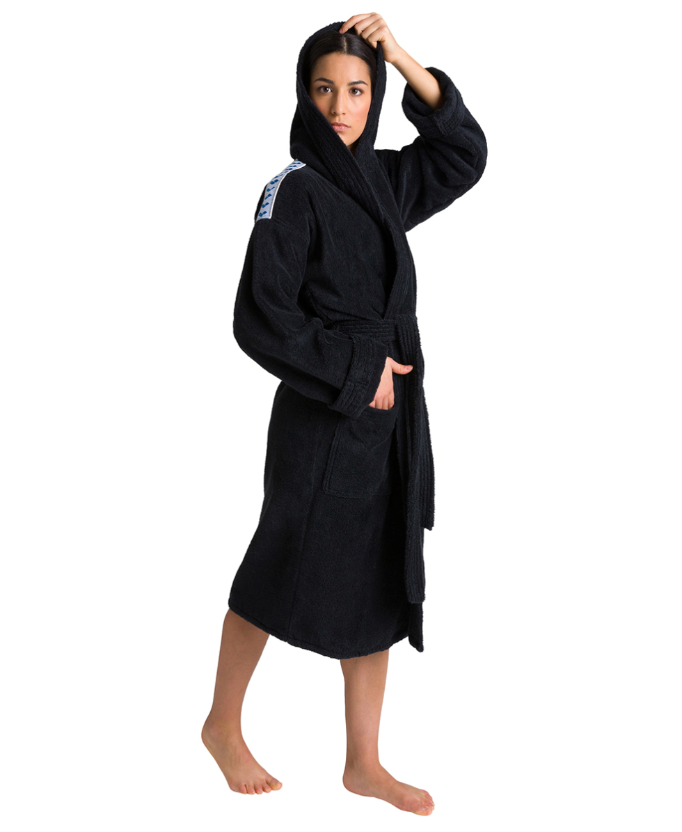 ARENA - ACCAPPATOIO SPUGNA UNISEX - CORE SOFT ROBE - 001756501 - BLACK/WHITE
