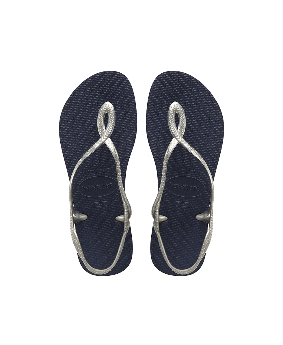 HAVAIANAS - SANDALO JUNIOR - LUNA - 4129697-0445 - NAVY/SILVER