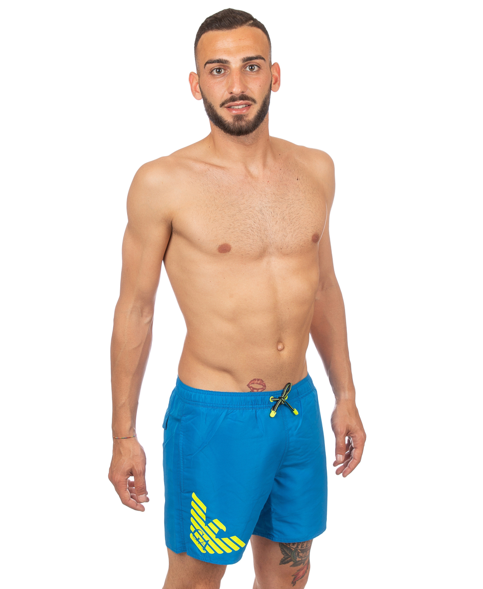 EMPORIO ARMANI - COSTUME SHORT - FLUO EAGLE - 902000 8P741 11032 - TURQUOISE