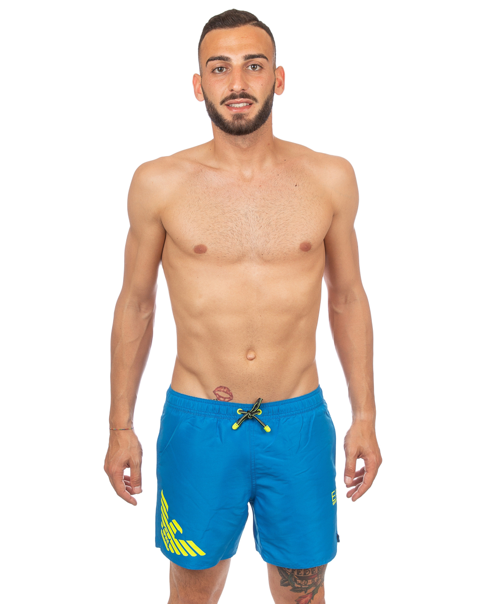 EMPORIO ARMANI - COSTUME SHORT - FLUO EAGLE - 902000 8P741 11032 - TURQUOISE