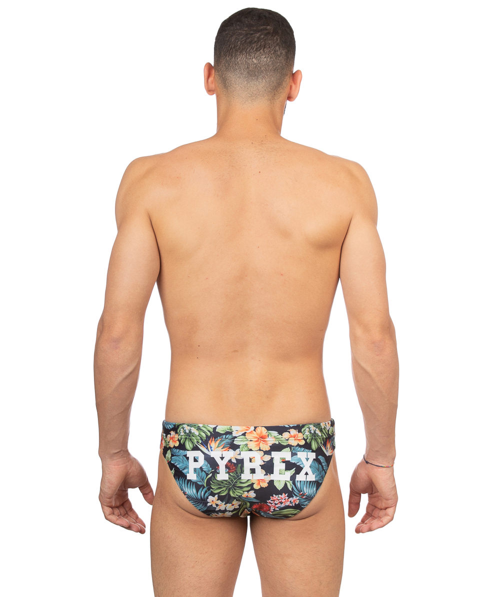 PYREX - COSTUME SLIP - FLOWER - PY18078 - BLACK/GREEN