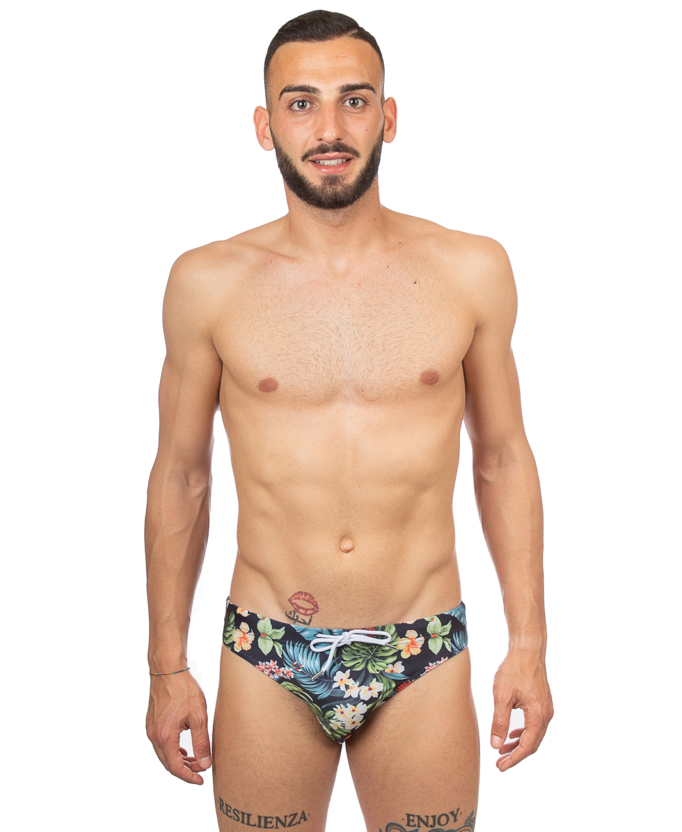 PYREX - COSTUME SLIP - FLOWER - PY18078 - BLACK/GREEN