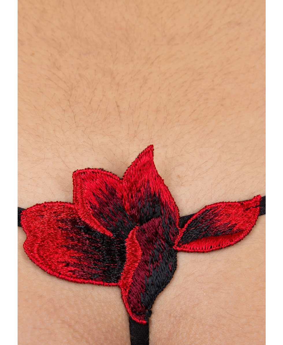  BARBARA - PERIZOMA/THONG WOMAN - 41633 - BLACK/RED