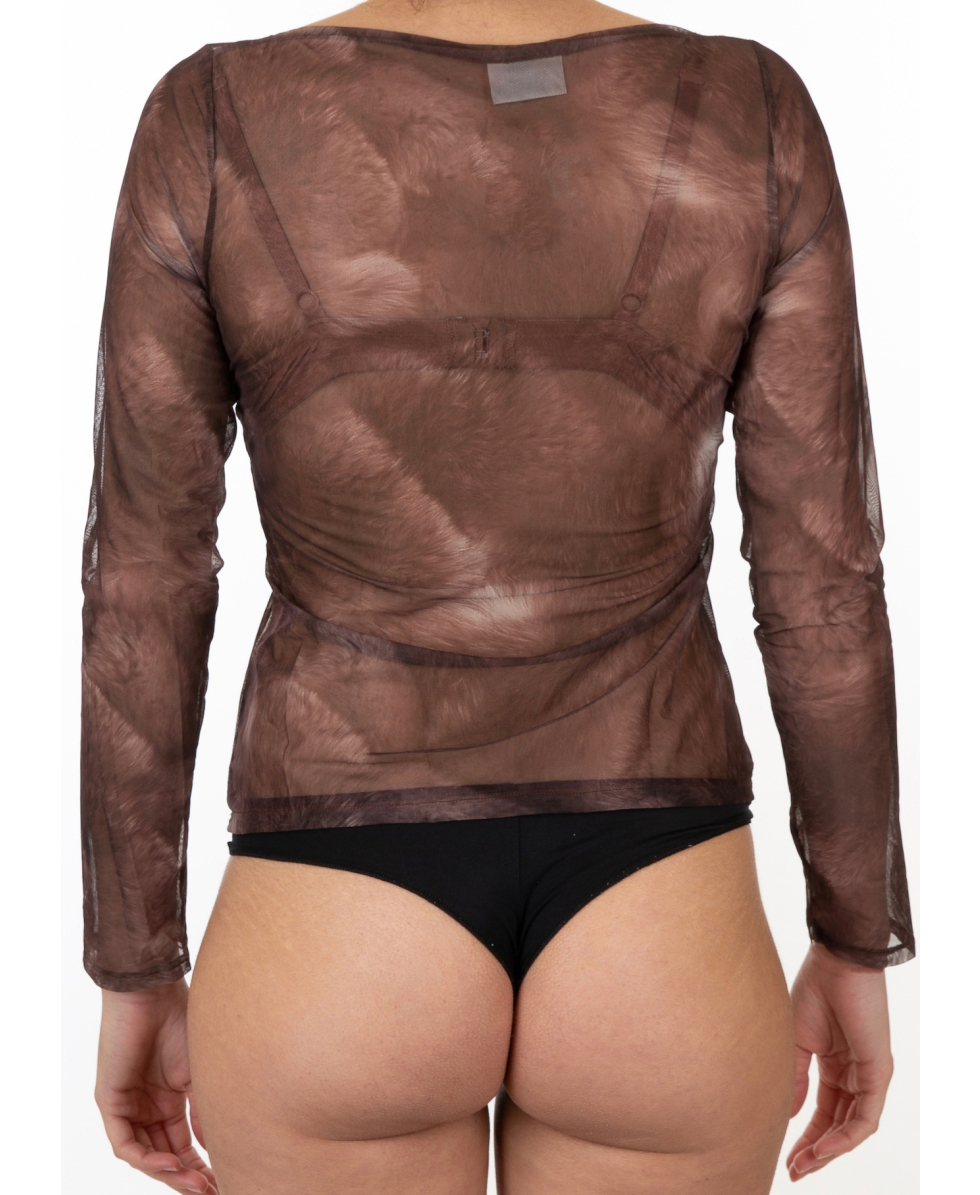 CHRISTIES - T-SHIRT L/S - VOLPE - 150688 - BROWN