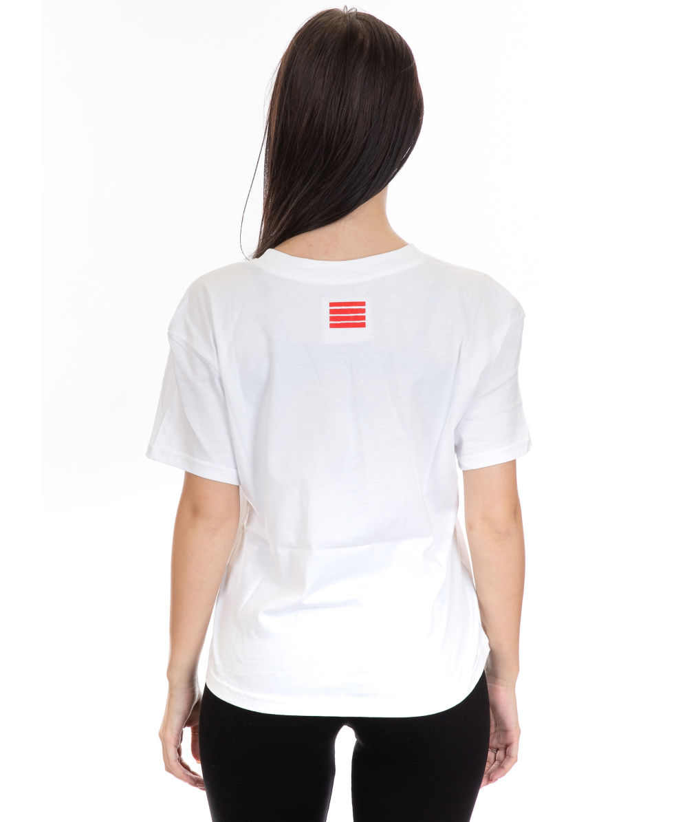 PYREX - T-SHIRT CORTA DONNA - 18IPB34258 - WHITE/RED