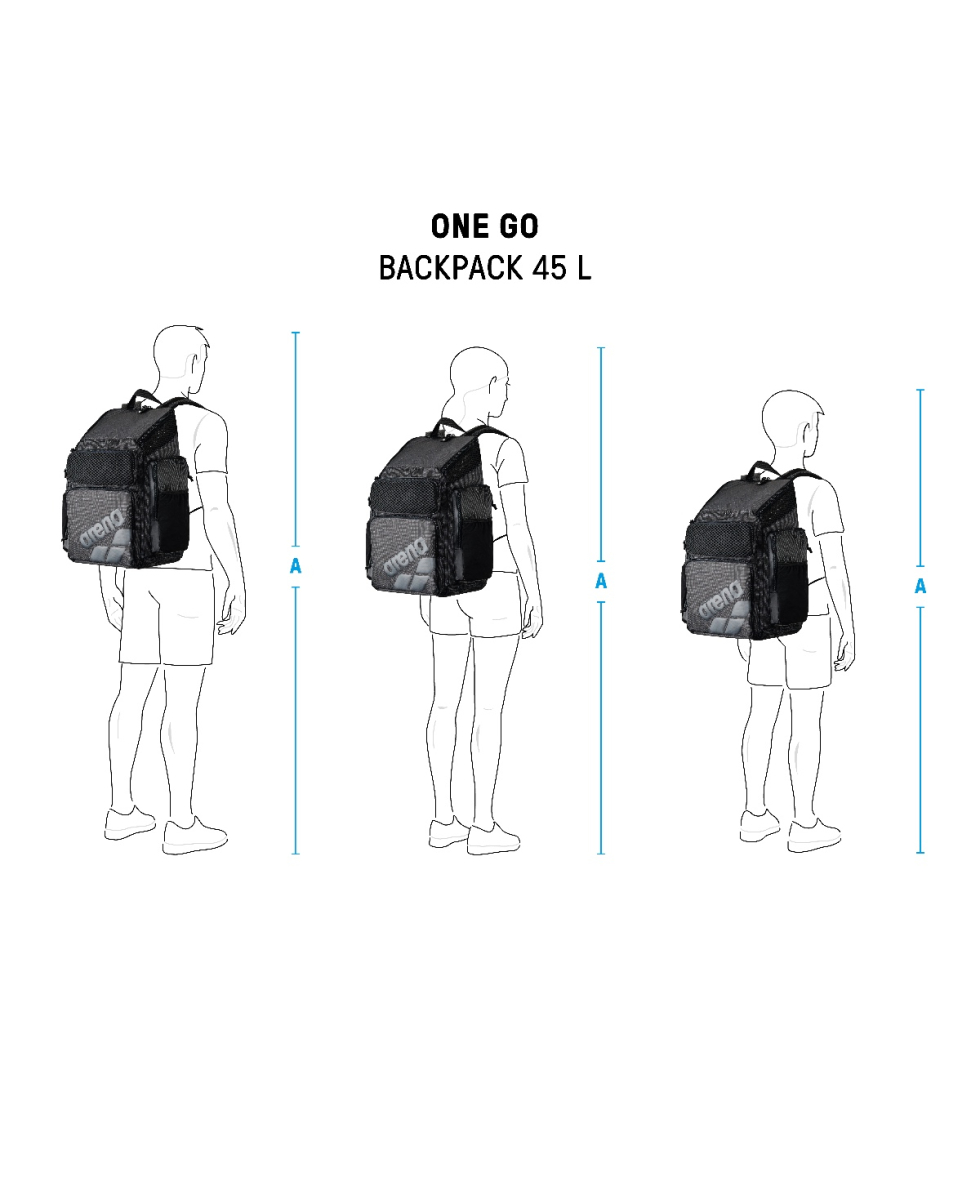 ARENA - ZAINO - ONE GO BACKPACK 45L AO - 50x40x25cm (45L) - 010232902 - LACQUER