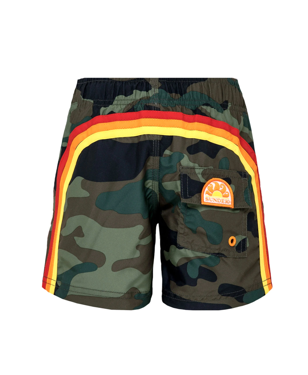 SUNDEK - COSTUME BOARDSHORT JR 9.5" - B504BDP0153-639 - VINTAGE DEEP FOREST- BS/RB ELASTIC WAIST