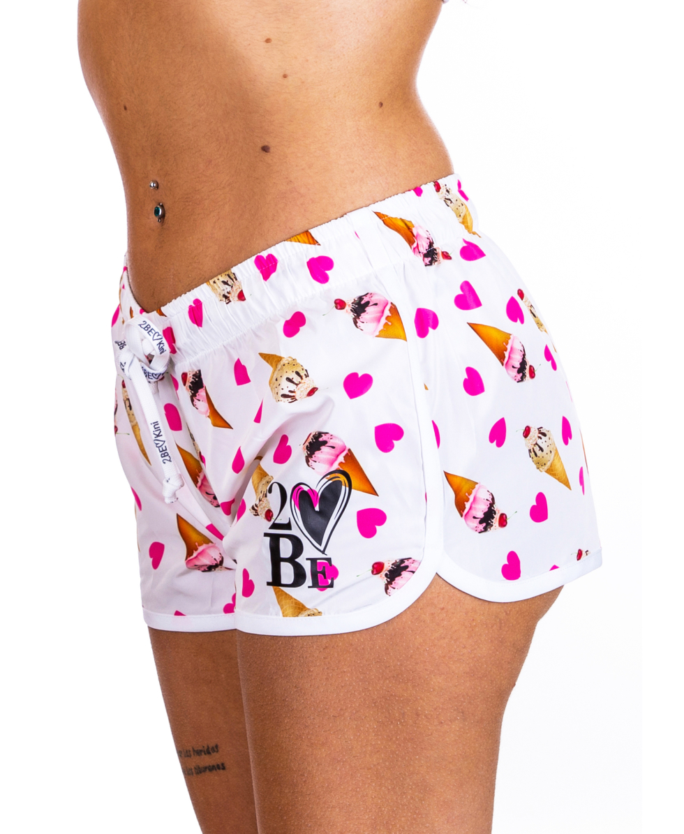 2BEKINI - SHORTS ICE CREAM - 7641-16 - WHITE