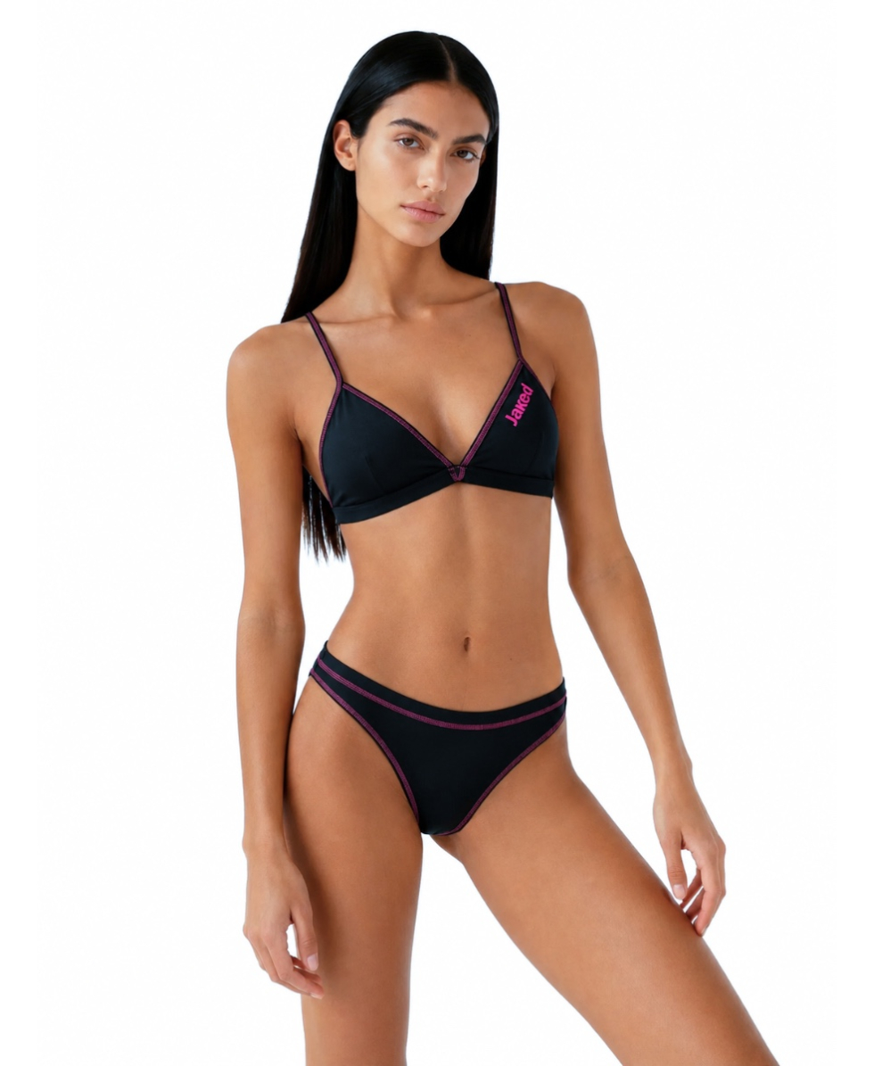 JAKED - COSTUME DUE PEZZI MILANO - JWNUD05006 - BLACK/FUCHSIA
