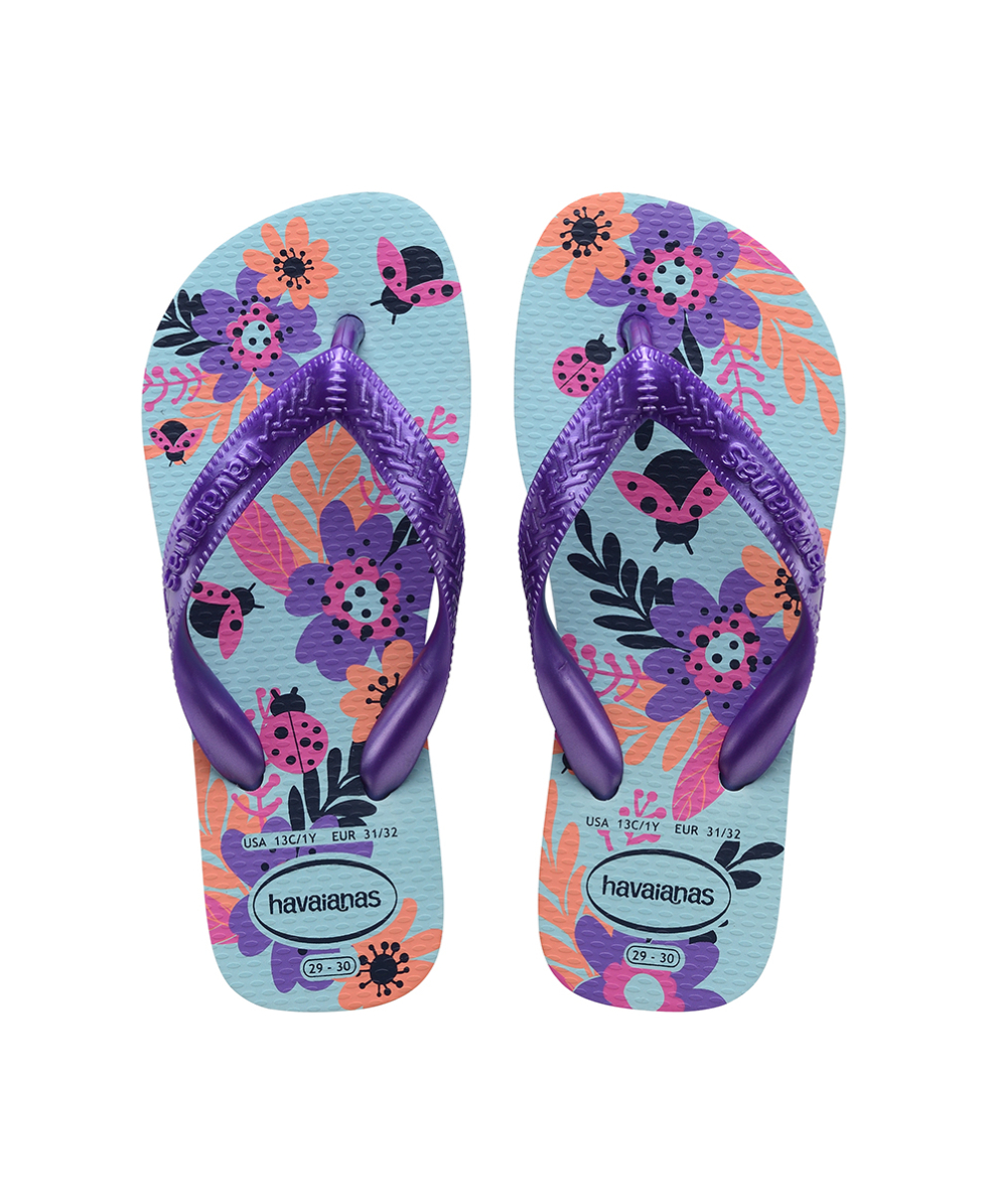 HAVAIANAS - INFRADITO JUNIOR - KIDS FLORES - 4000052-2404 - BLUE WATER - A