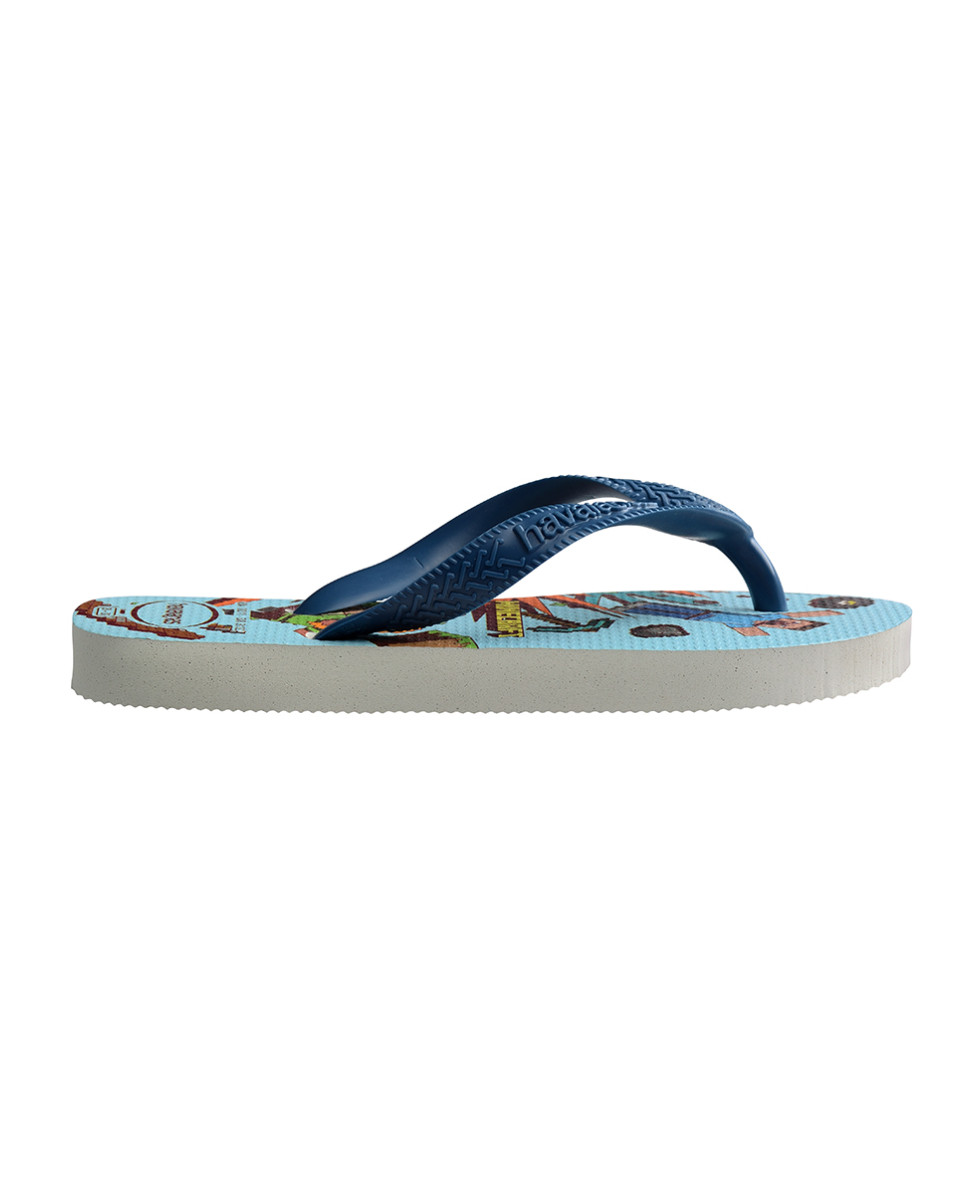 HAVAIANAS - INFRADITO JUNIOR - KIDS MINECRAFT - 4145125-3057 -  WHITE/BLUE COMFY