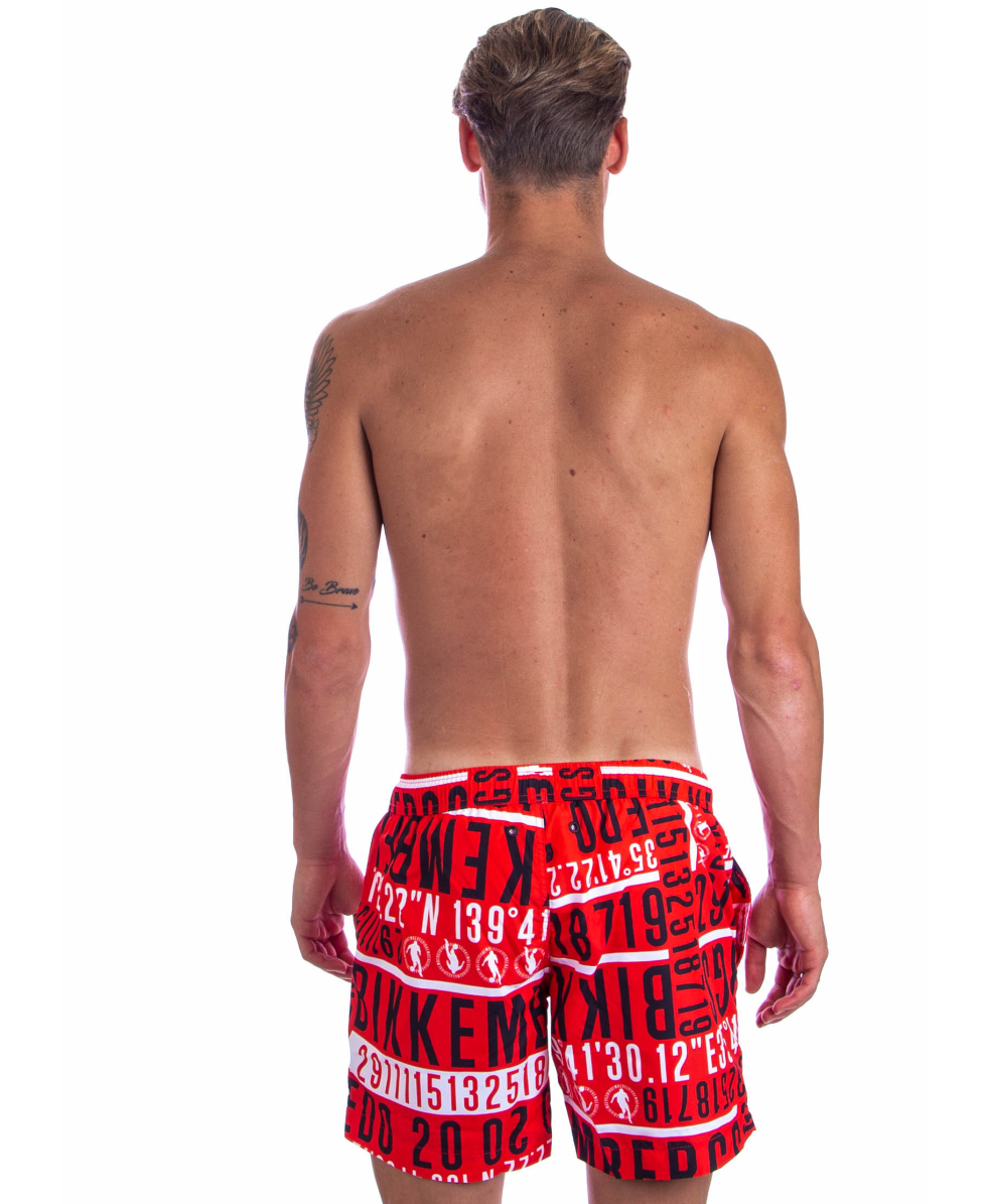 BIKKEMBERGS - COSTUME SHORT - PUPINO PRINT - VBKB04902-S500 - RED PRINT
