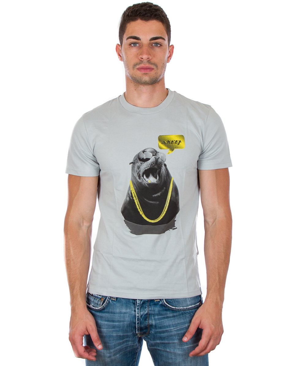 REEF - T-SHIRT M/C  - RB470CMT - GRIGIO