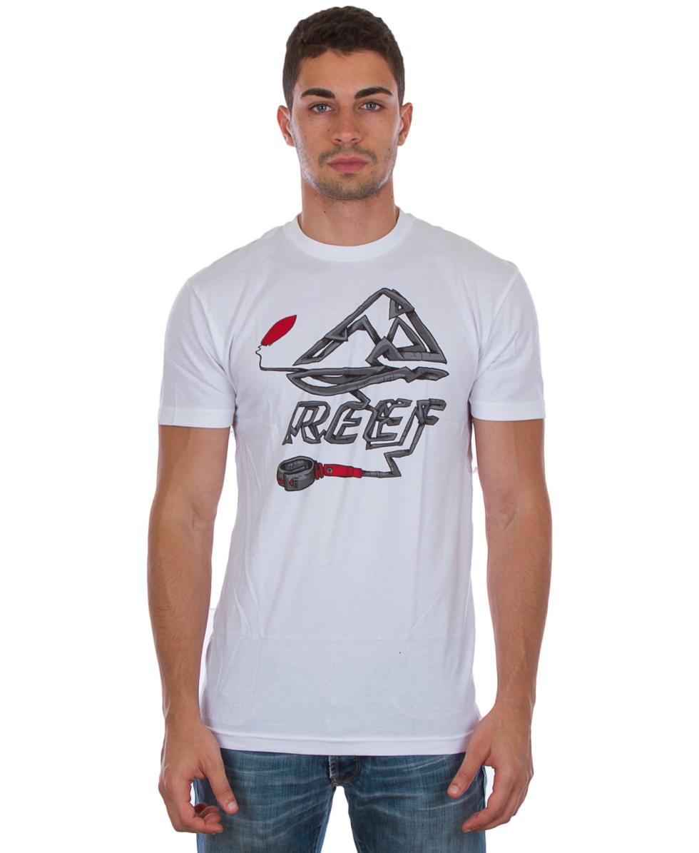 REEF - T-SHIRT M/C - LEASHY ICON - WHITE - RB740WHI