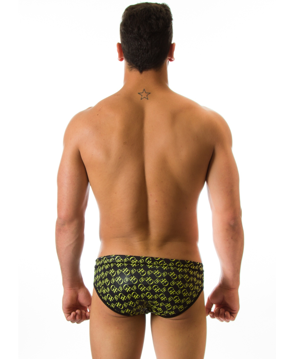 GF FERRÈ - COSTUME SLIP 6cm - BRIEF - 31023-001 - NERO/GIALLO