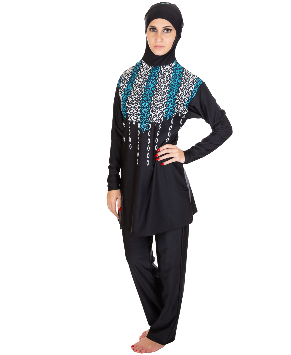 ARENA - COSTUME BURQINI - ANBAR COVER UP - 001429500 - BLACK - MAXFIT