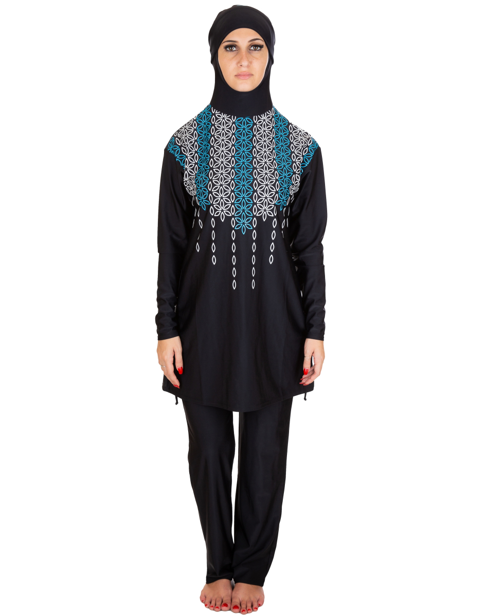 ARENA - COSTUME BURQINI - ANBAR COVER UP - 001429500 - BLACK - MAXFIT