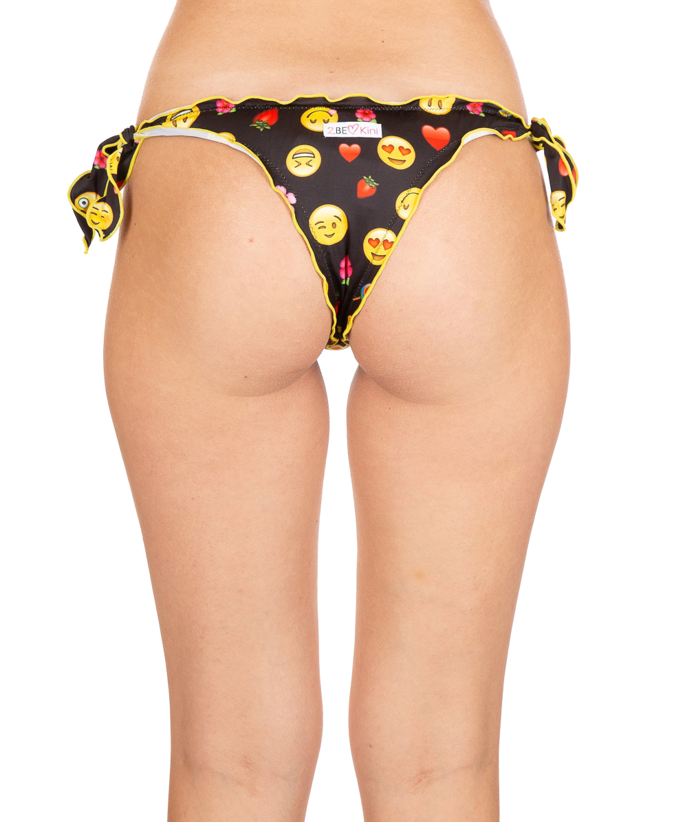 2BEKINI - SLIP BRASILIANA EMOJI - 7561-1 - BLACK