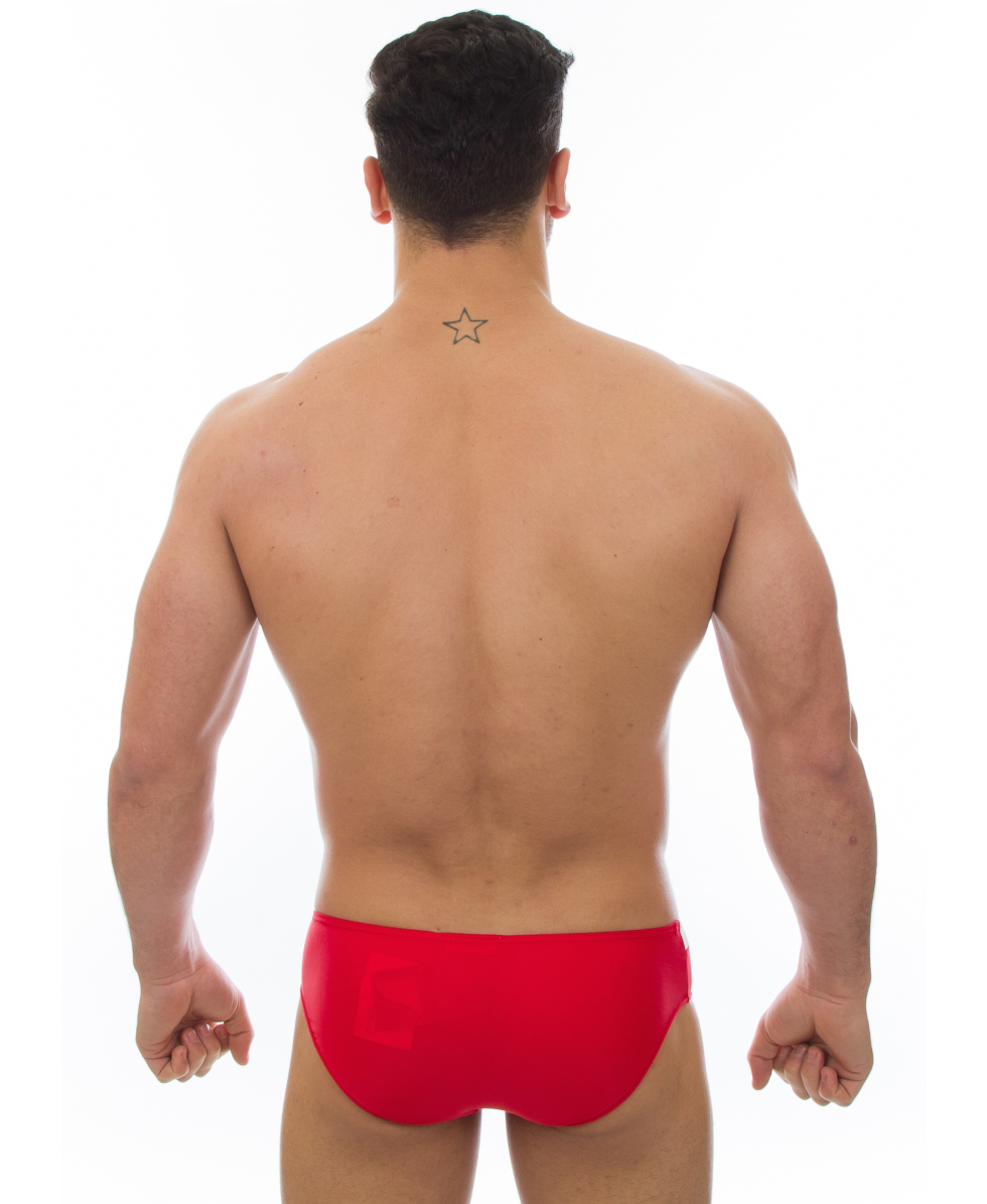 MASTERNUOTO - COSTUME SLIP JUNIOR 4,5cm - PLUTO - E - ROSSO/BIANCO