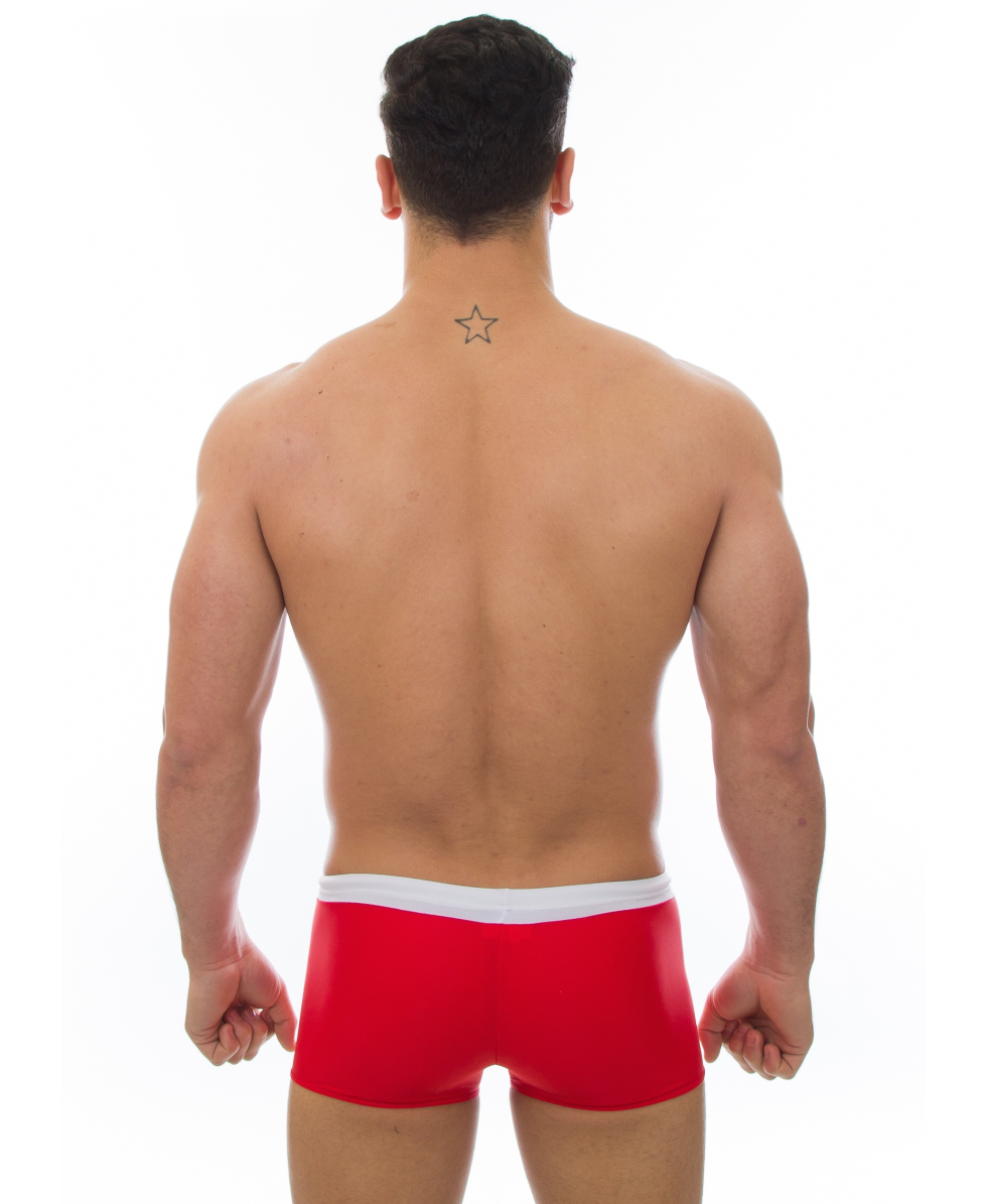 MASTERNUOTO - COSTUME PARIGAMBA JUNIOR 17cm - DRAGO - E - ROSSO/BIANCO