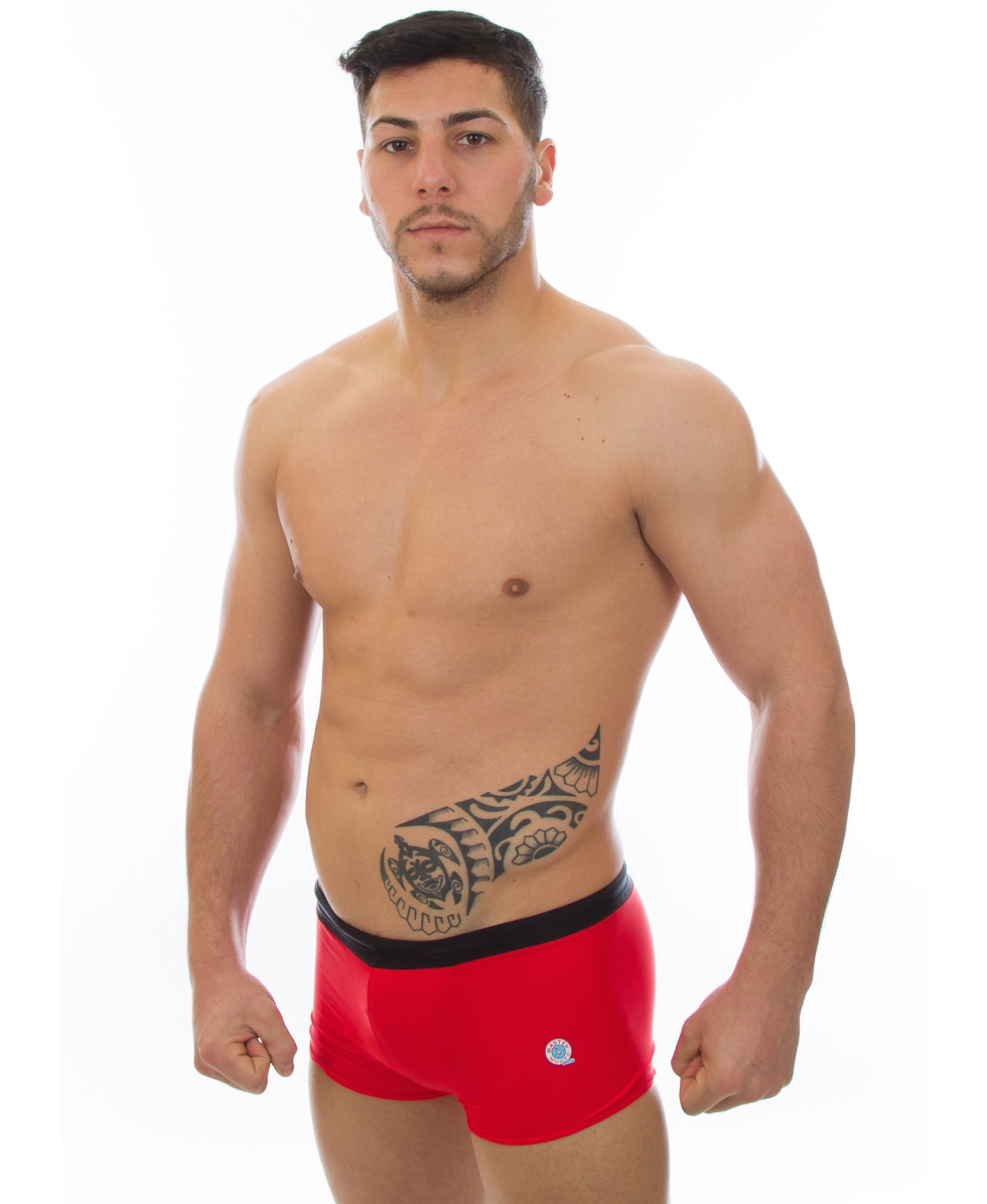 MASTERNUOTO - COSTUME PARIGAMBA JUNIOR 17cm - DRAGO - D - ROSSO/NERO