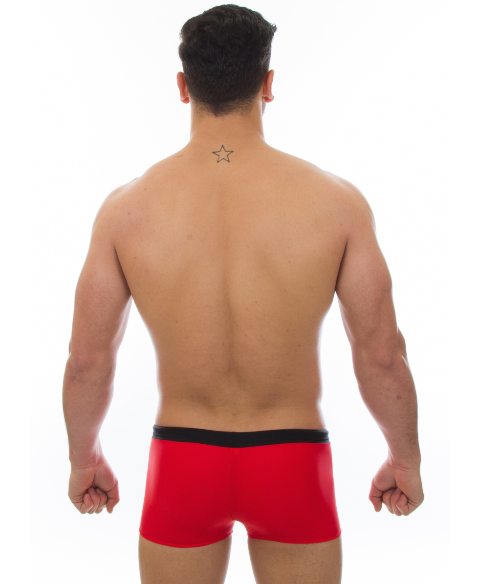 MASTERNUOTO - COSTUME PARIGAMBA JUNIOR 17cm - DRAGO - D - ROSSO/NERO