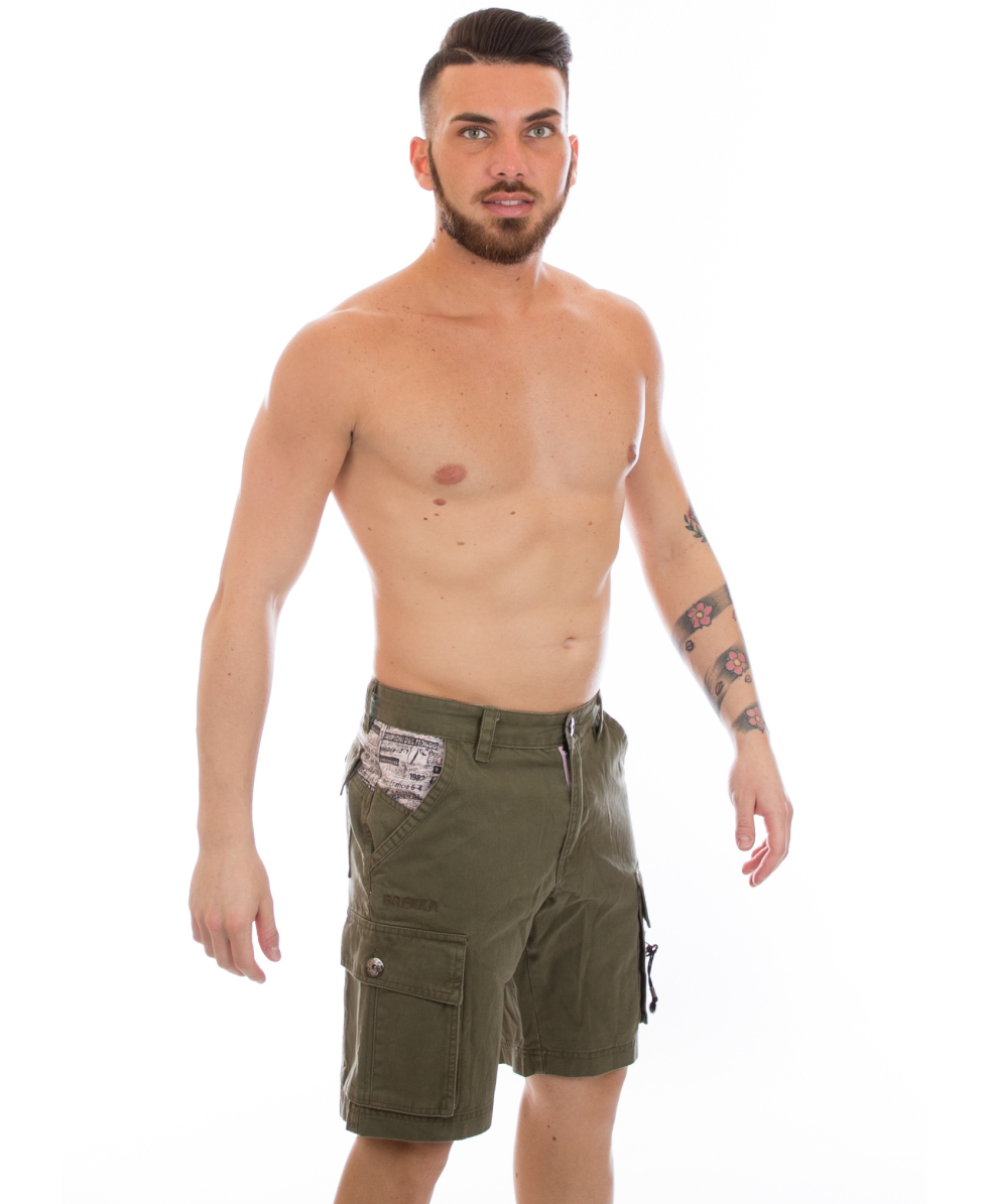 BREKKA - BERMUDA DA PASSEGGIO - BRS8G08-0 - ARM - VERDE MILITARE