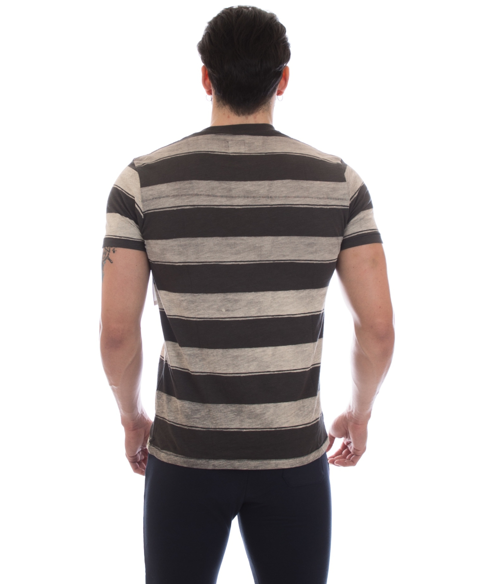 REEF - T-SHIRT STRIPE IT CREW - RA2YDHBLA - BLACK