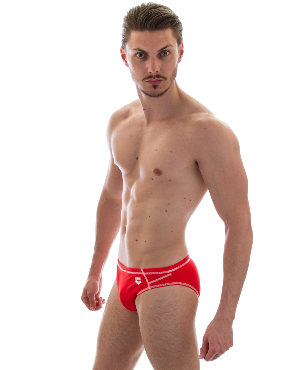 ARENA - COSTUME SLIP - REVO MID BRIEF - RED/WHITE - 1693241