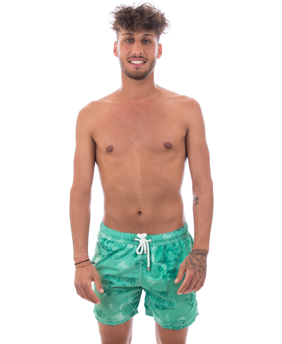 TURBO - COSTUME SHORT - BEACH - 39036/0005 - GREEN