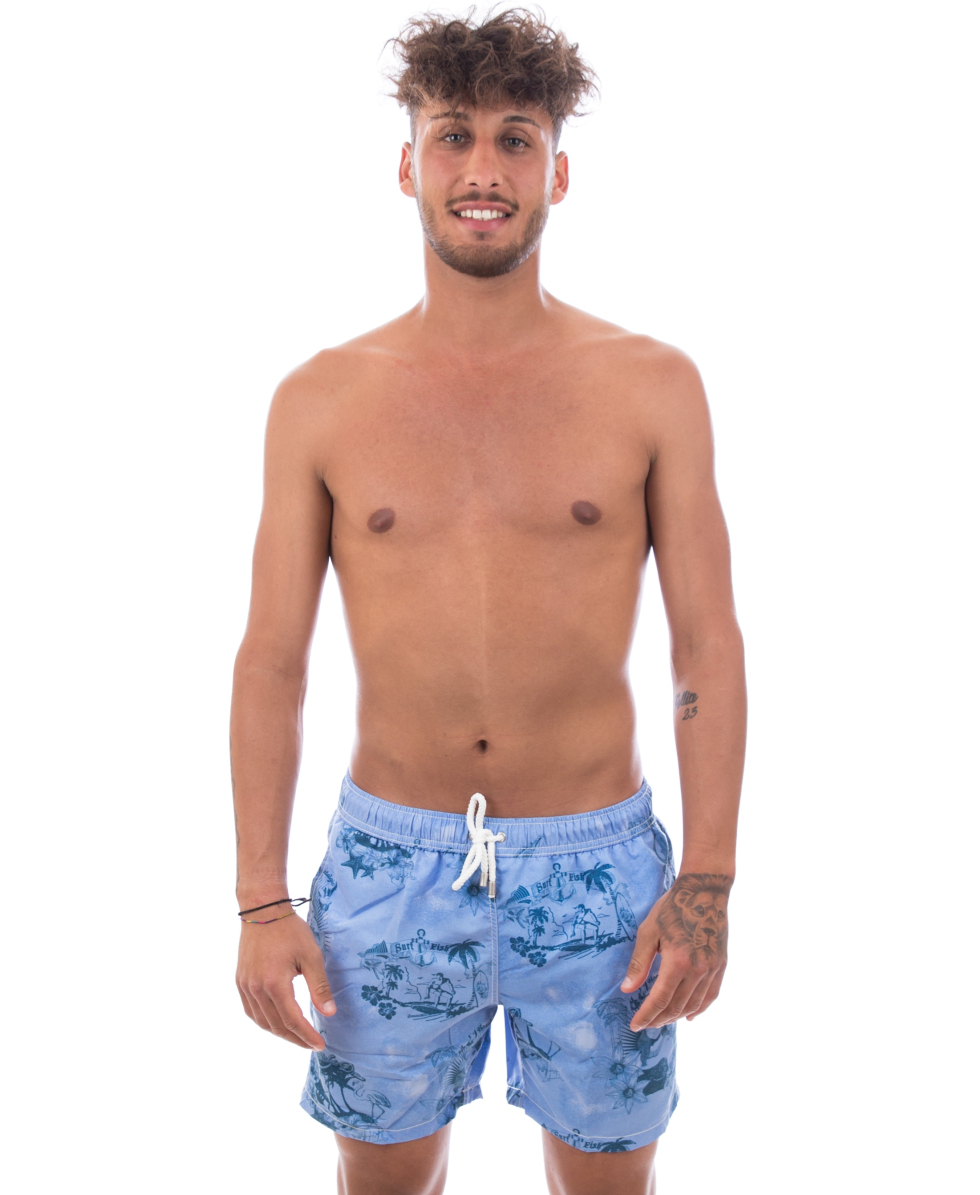 TURBO - COSTUME SHORT - BEACH - 39036/0006 - LIGHT BLUE