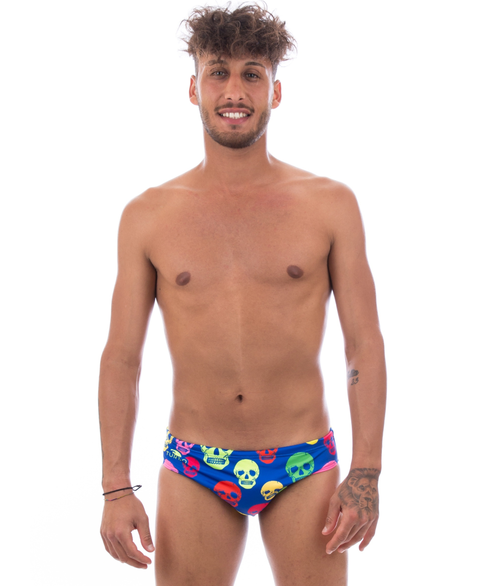 TURBO - COSTUME SLIP/BRIEF - SKULLS COLORS - 730326/0006 ROYAL