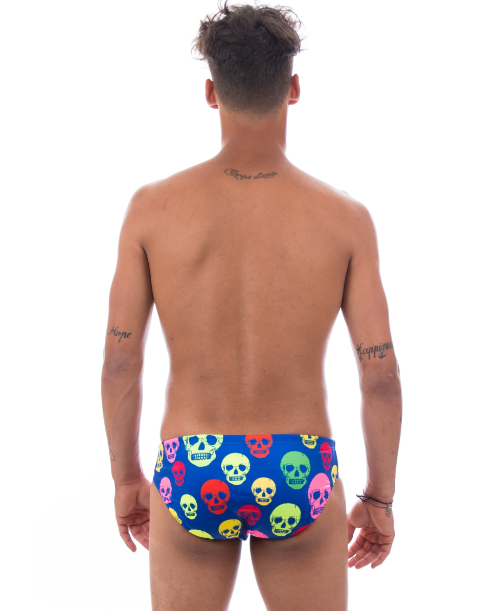 TURBO - COSTUME SLIP/BRIEF - SKULLS COLORS - 730326/0006 ROYAL