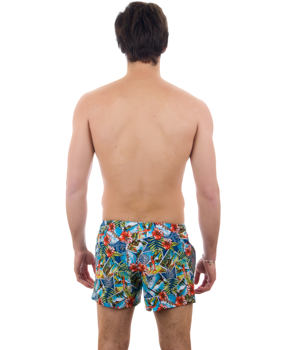 FUNKY TRUNKS - COSTUME SHORT - FT40M00747 - POSTCARD PARADISE - WATERSHORT