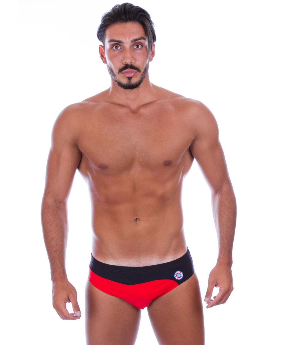MASTERNUOTO - COSTUME SLIP 5cm - PLATINI - B - RED/BLACK