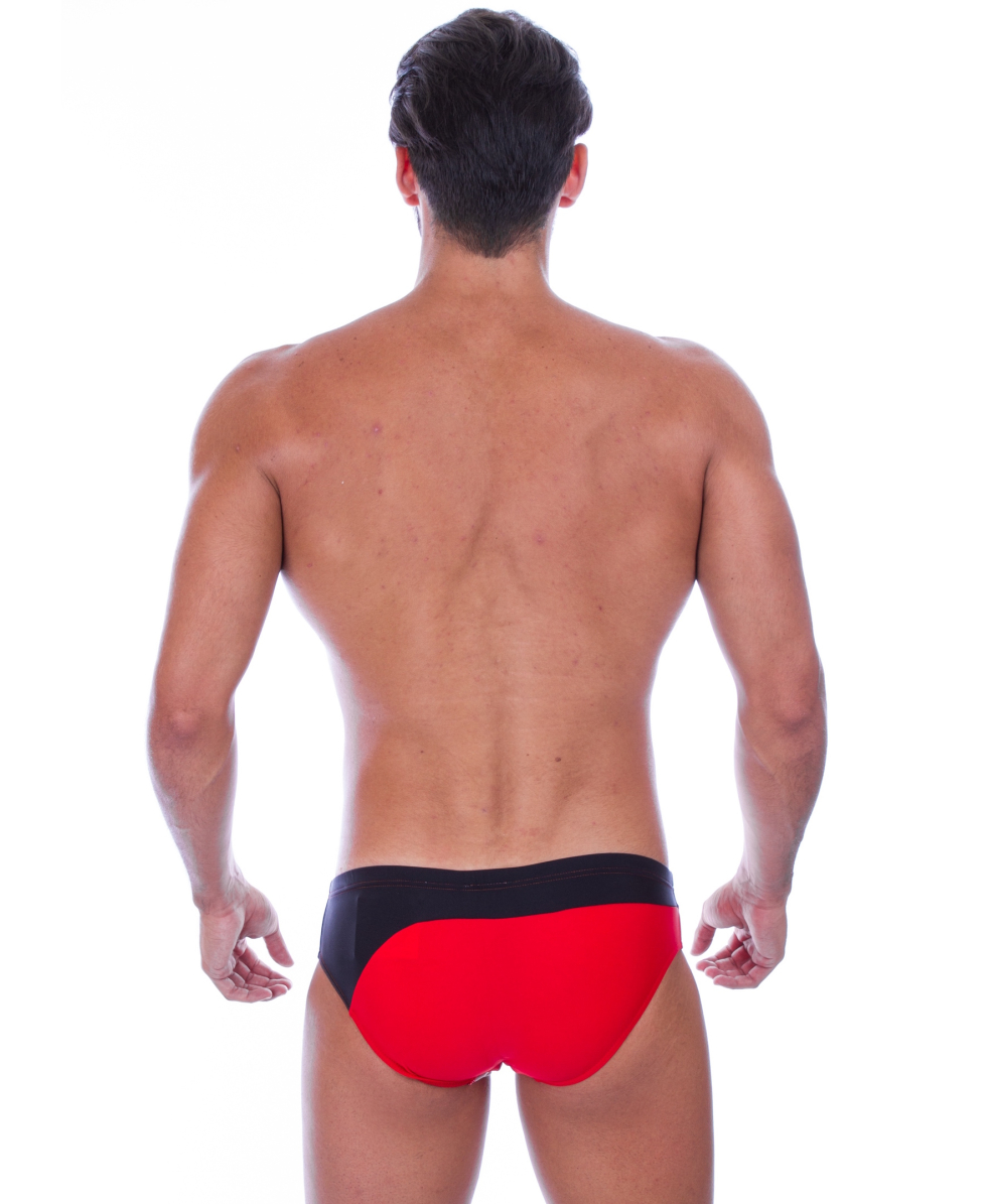 MASTERNUOTO - COSTUME SLIP 5cm - PLATINI - B - RED/BLACK