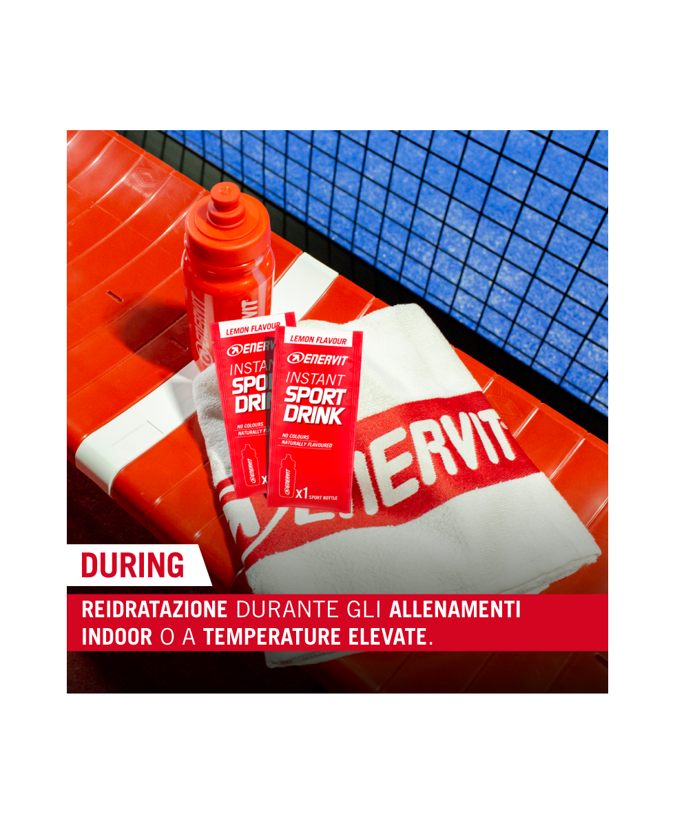 ENERVIT - INSTANT SPORT DRINK + BORRACCIA - 10 BUSTINE DA 16g - LEMON FLAVOUR