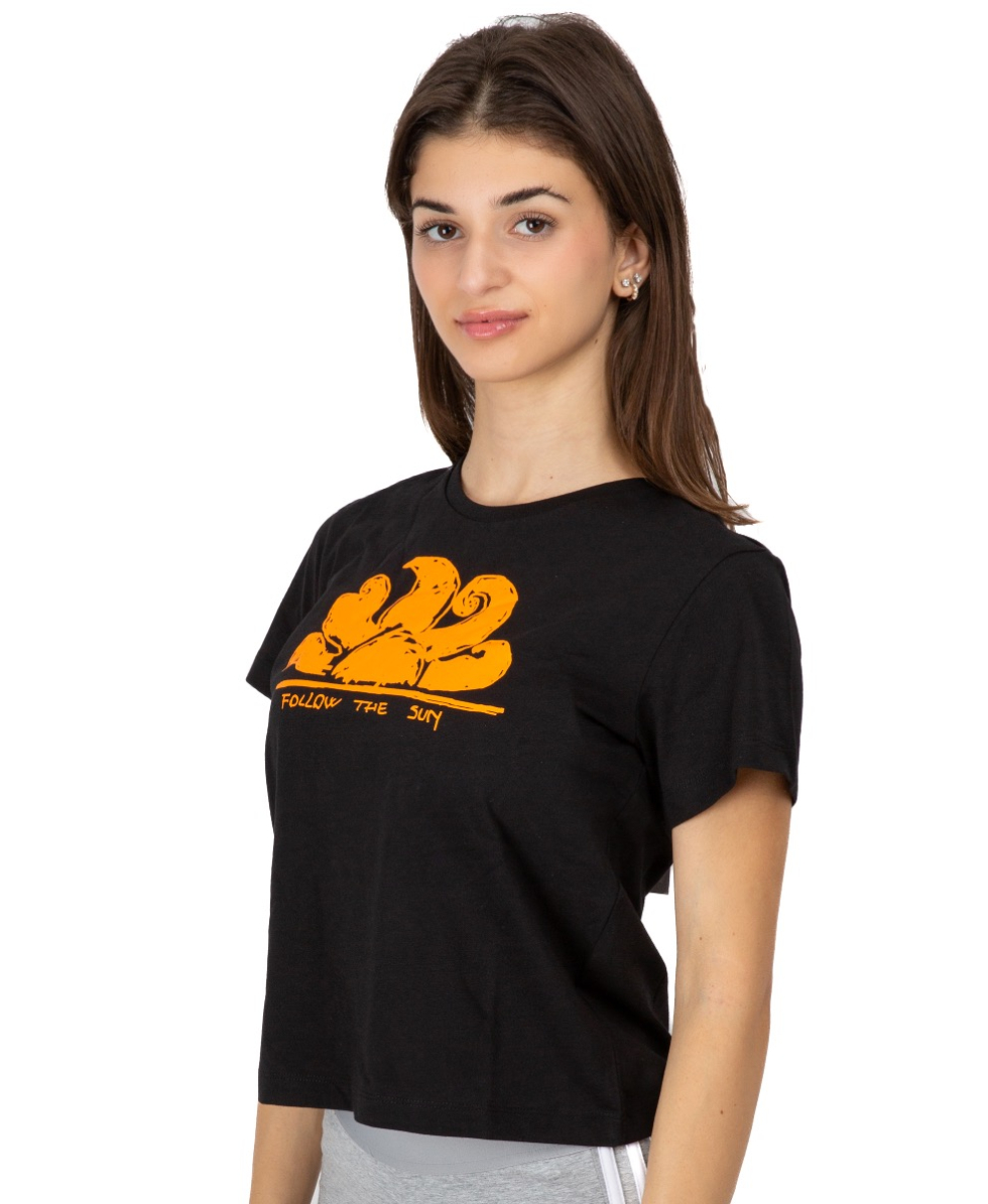 SUNDEK - CROPPED T-SHIRT - W625TEOC100-400 - BLACK