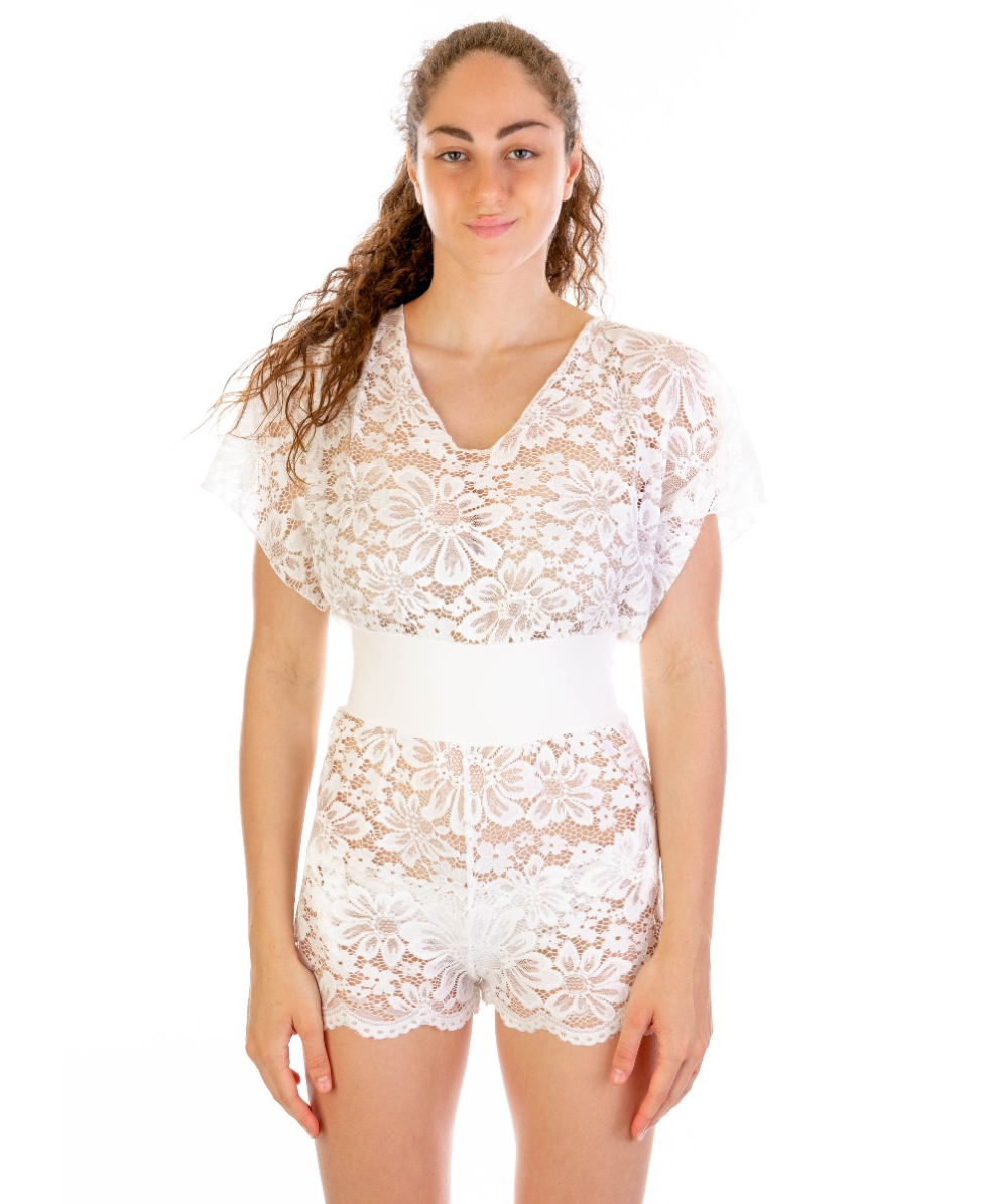 2BEKINI - TUTA CORTA - 21802-29 - WHITE LACE