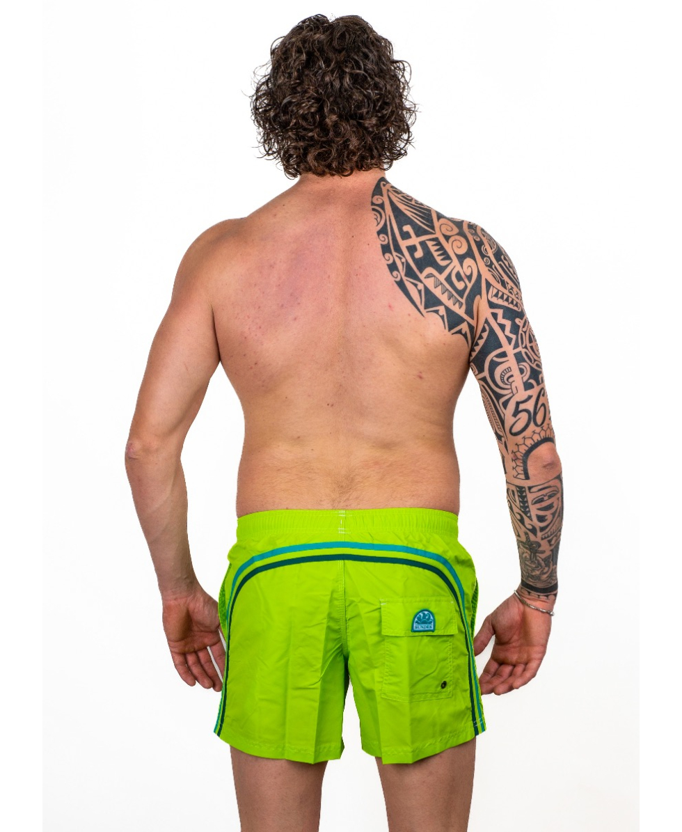 SUNDEK - COSTUME BOARDSHORT 14" - M504BDTA100-747 - LIME #3 - BS/RB ELASTIC WAIST